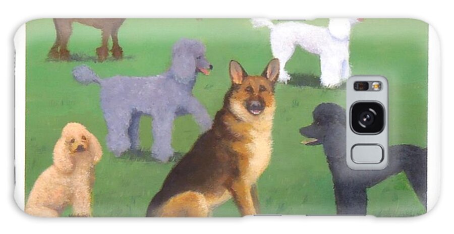 Dogs Galaxy S8 Case featuring the painting The Impostor II by Phyllis Andrews
