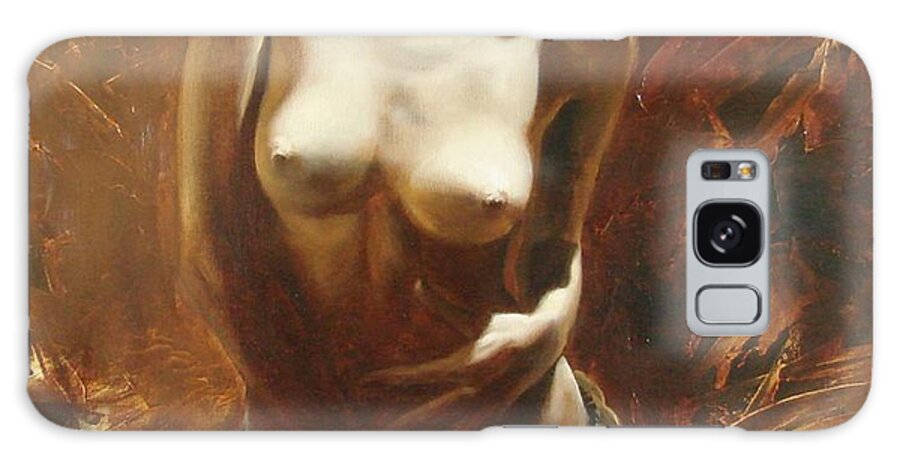 Oil Galaxy Case featuring the painting The incinerating passion by Sergey Ignatenko