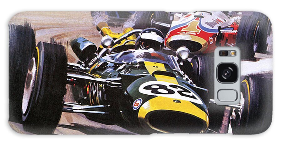 Indy 500 Galaxy Case featuring the painting The Indianapolis 500 by Wilf Hardy