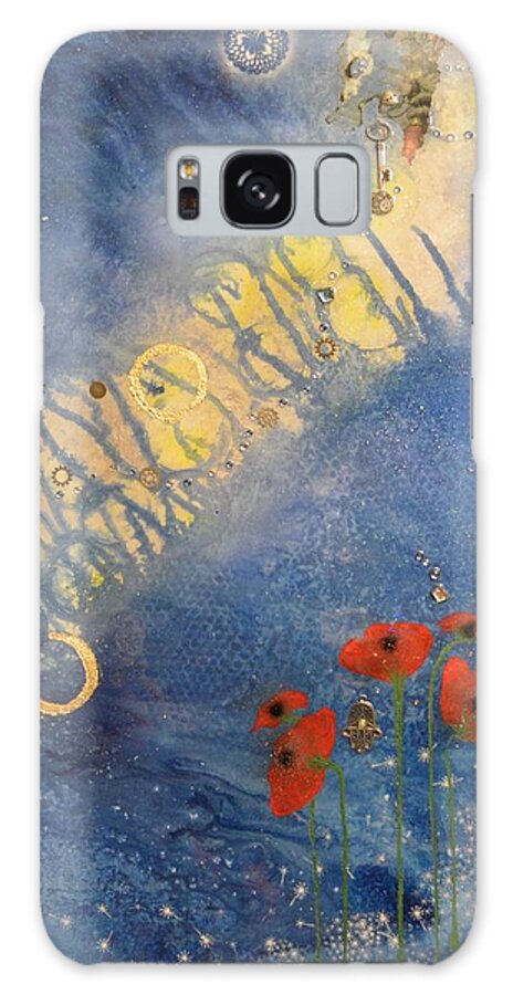 Floral Abstract Art Galaxy Case featuring the painting The Journey by MiMi Stirn