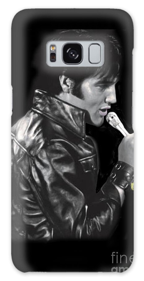 Elvis Galaxy Case featuring the photograph The King Rocks On XLV by Al Bourassa