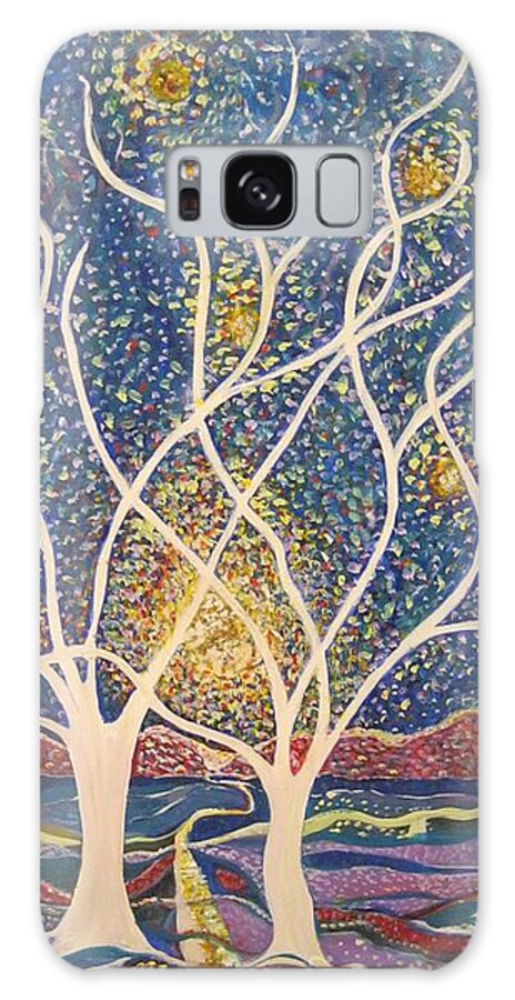 Trees Galaxy Case featuring the painting The Kiss by Jacqui Hawk