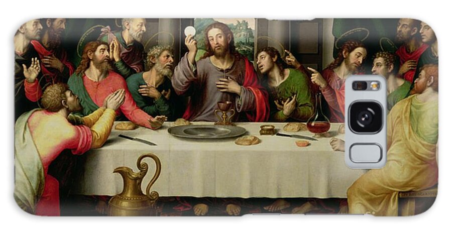 The Last Supper By Vicente Juan Macip Galaxy Case featuring the painting The Last Supper by Vicente Juan Macip