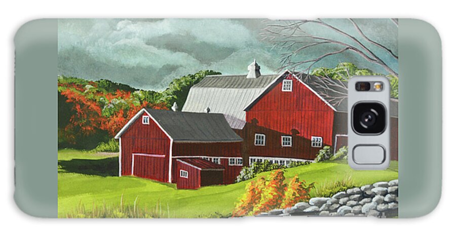 Barn Painting Galaxy Case featuring the painting The Light After The Storm by Charlotte Blanchard