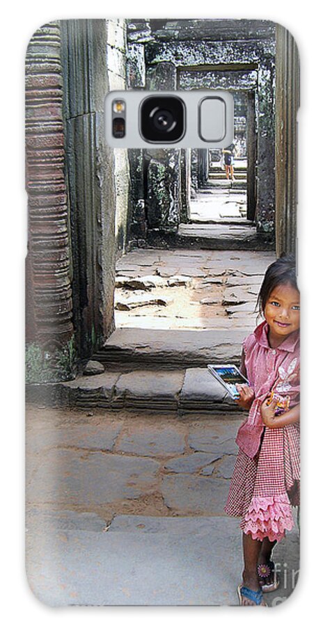 Children Galaxy Case featuring the photograph The Little Postcard Seller by Eena Bo
