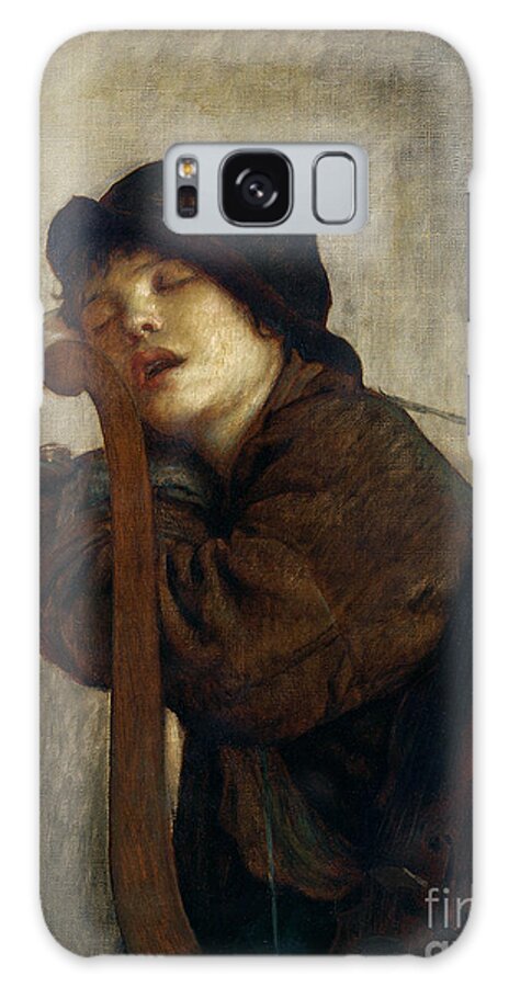 Boy Galaxy Case featuring the painting The Little Violinist Sleeping by Antoine Auguste Ernest Hebert