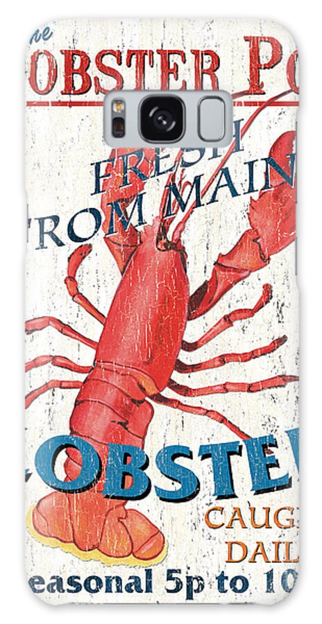Lobster Galaxy Case featuring the painting The Lobster Pot by Debbie DeWitt