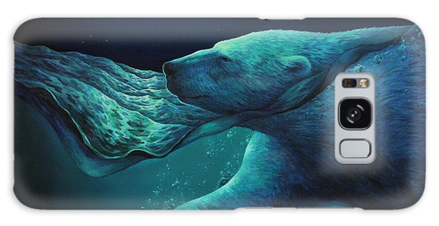Arctic Galaxy Case featuring the painting The Longest Night by Lucy West