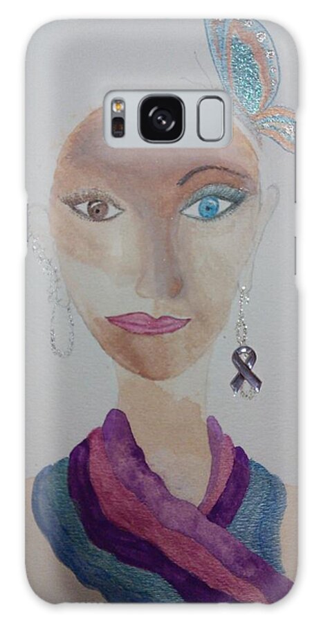 Cancer Galaxy Case featuring the painting The Many Faces of Cancer by Susan Nielsen