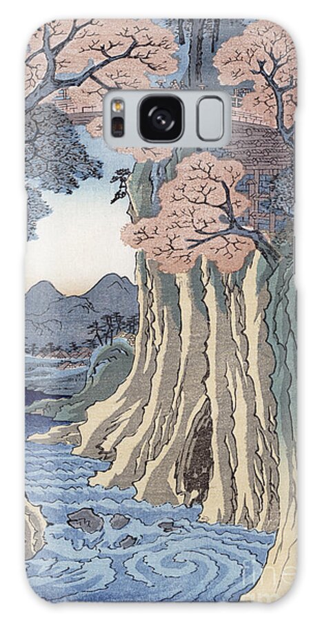 The Galaxy Case featuring the painting The monkey bridge in the Kai province by Hiroshige