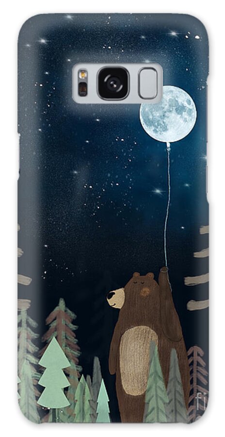 Bears Galaxy Case featuring the painting The Moon Balloon by Bri Buckley