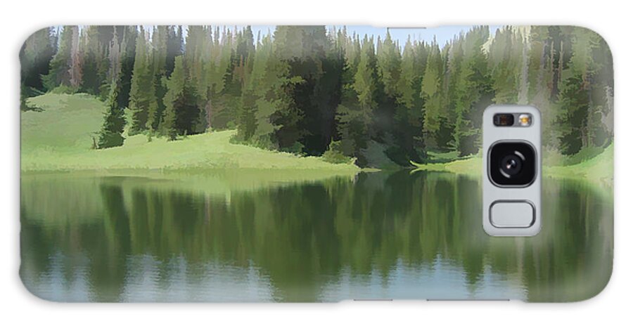 Pond Galaxy Case featuring the digital art The Morning Calm by Gary Baird