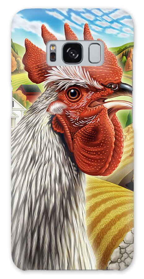 Morning Galaxy Case featuring the digital art The Morning Rooster by Garth Glazier