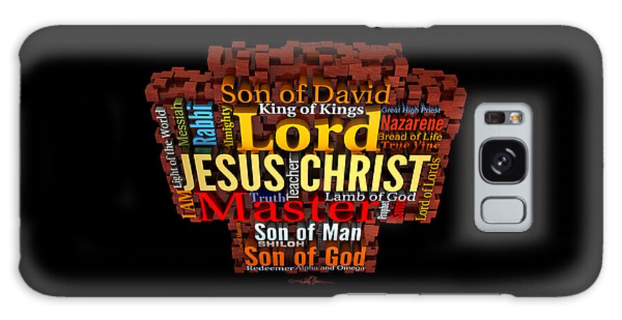 Word Clouds Galaxy Case featuring the digital art The Names of the King-2 by William Ladson