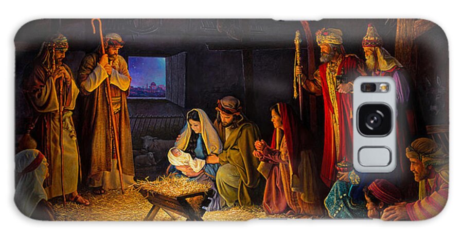 Jesus Galaxy Case featuring the painting The Nativity by Greg Olsen