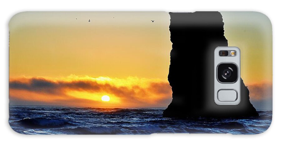 Beautiful-cannon Beach-scenic-ocean Sunset-sunsets-oregon-landscape-scenicsunsets-pacific Northwest Galaxy Case featuring the photograph The Needles at Cannon Beach by Scott Cameron