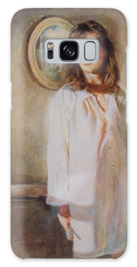 Portrait Galaxy Case featuring the painting The Old Watercolour by David Ladmore