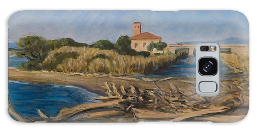 Tuscany Galaxy Case featuring the painting The outfall of Ombrone river by Marco Busoni