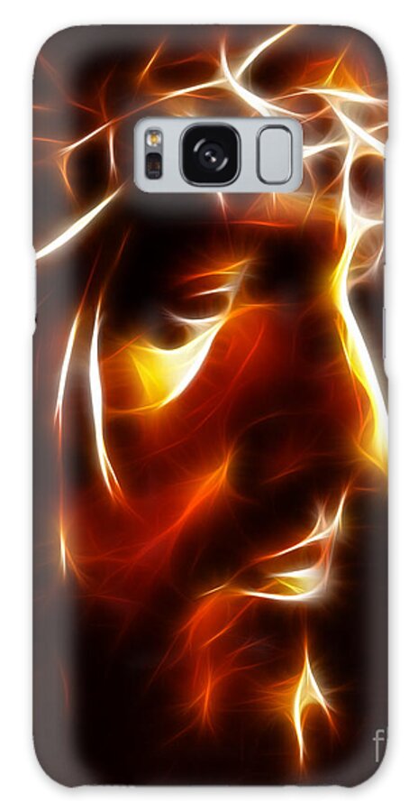 Jesus Galaxy Case featuring the mixed media The Passion of Christ by Pamela Johnson