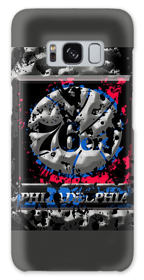 Philadelphia 76ers Galaxy Case featuring the mixed media The Philadelphia 76ers by Brian Reaves