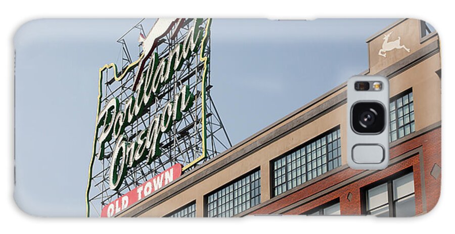 Wingsdomain Galaxy Case featuring the photograph The Portland Oregon Sign aka The White Stag Sign in Portland Oregon 5D3420 by Wingsdomain Art and Photography