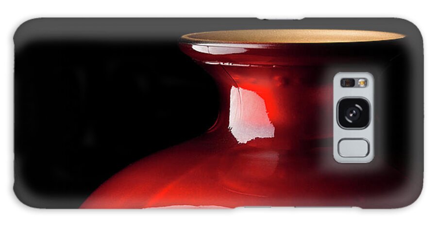 Red Glass Vase Galaxy Case featuring the photograph The Red Glass Vase by Onyonet Photo studios