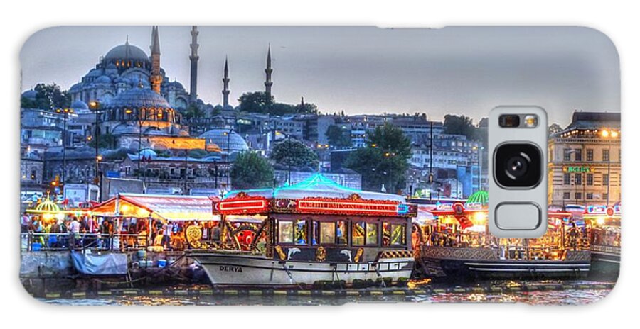 Istanbul Galaxy Case featuring the photograph The Riverboats of Istanbul by Michael Garyet
