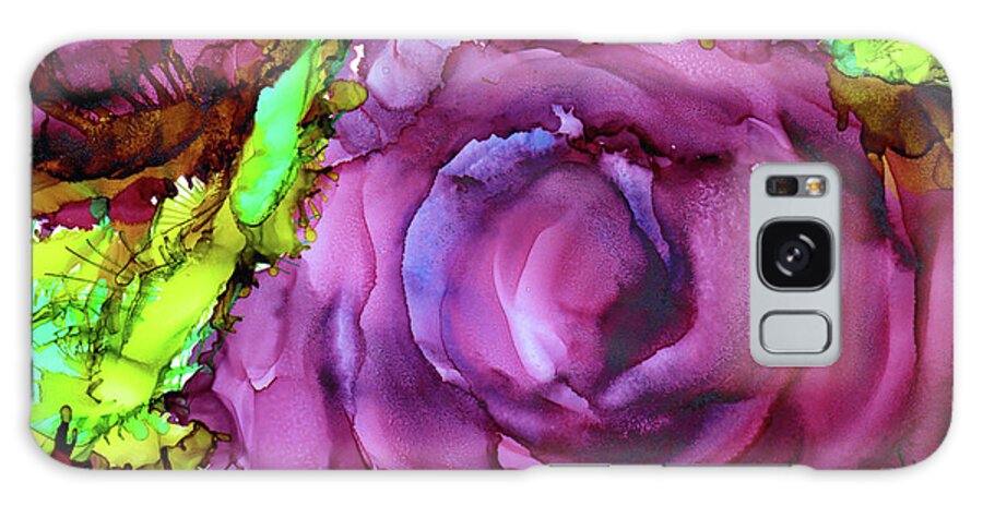 Garden Galaxy Case featuring the painting The Rose Garden by Eunice Warfel