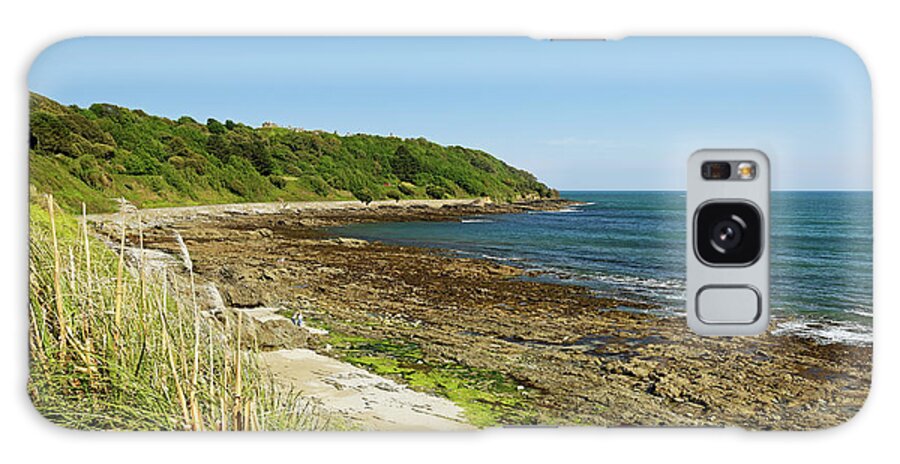 Britain Galaxy Case featuring the photograph The Rugged Castle Beach - Falmouth by Rod Johnson