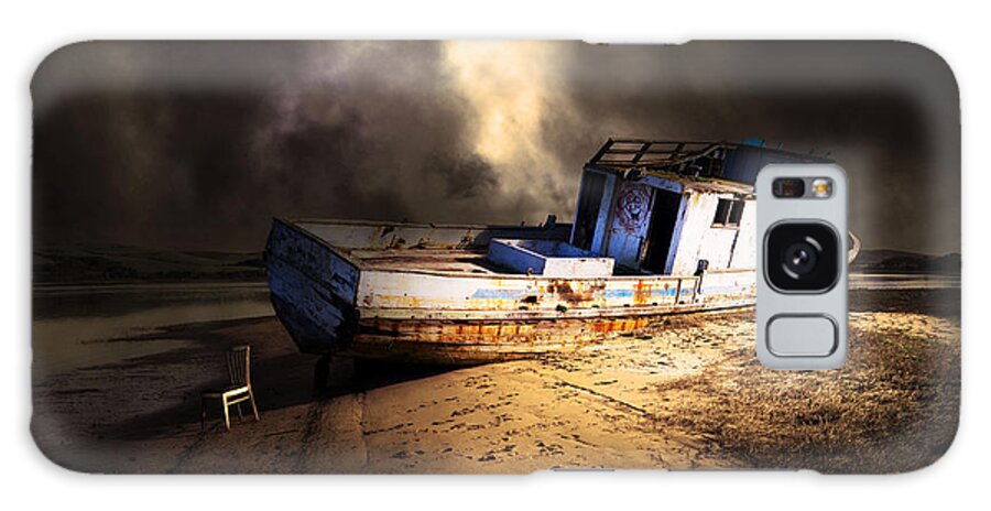 Wingsdomain Galaxy Case featuring the photograph The Sea Never Gives Up Her Dead DSC2099 Partial Sepia by San Francisco