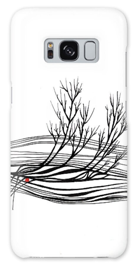 Trees Galaxy S8 Case featuring the drawing The seed by Aniko Hencz