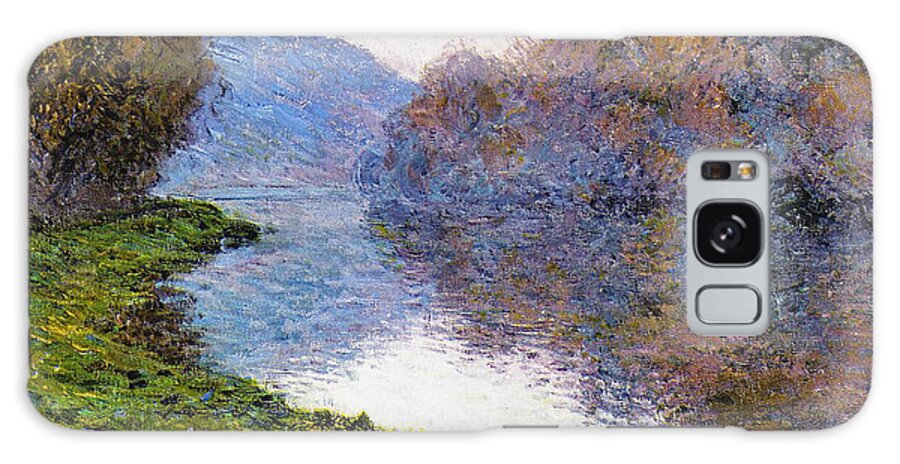 The Seine At Jenfosse Galaxy Case featuring the painting The Seine at Jenfosse by Claude Monet