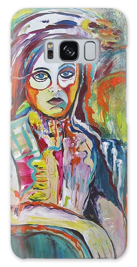 Woman Galaxy S8 Case featuring the painting The Show must go on by Diana Bursztein