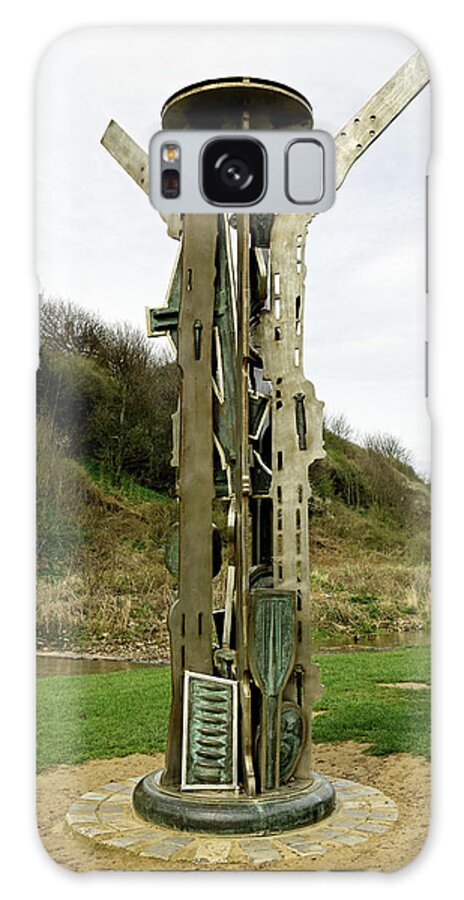 Britain Galaxy Case featuring the photograph The Signal Sculpture - Saltburn by Rod Johnson