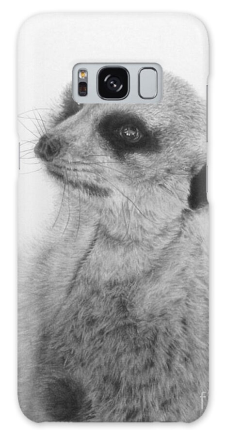 Meerkat Galaxy S8 Case featuring the painting The Silent Sentry by Jennifer Watson