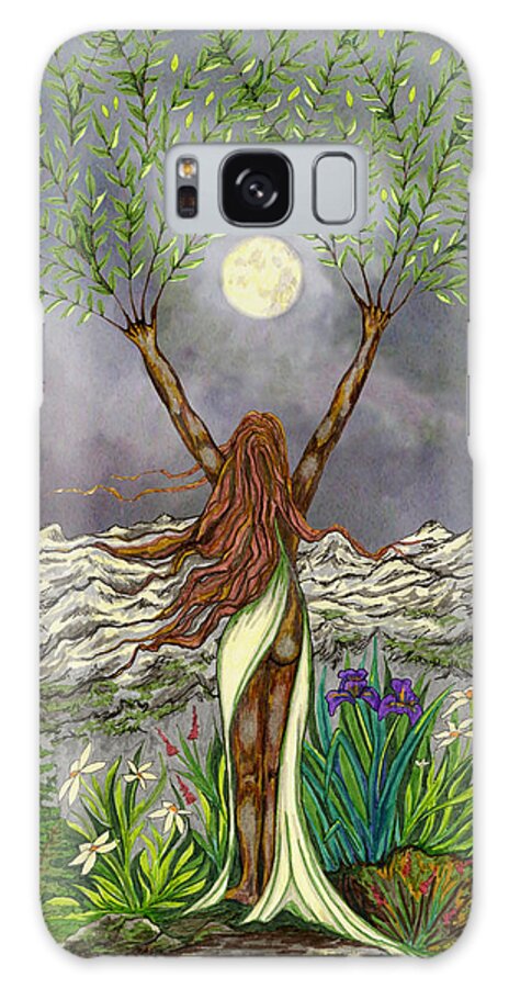 Creation Galaxy Case featuring the drawing The Singing Girl by FT McKinstry