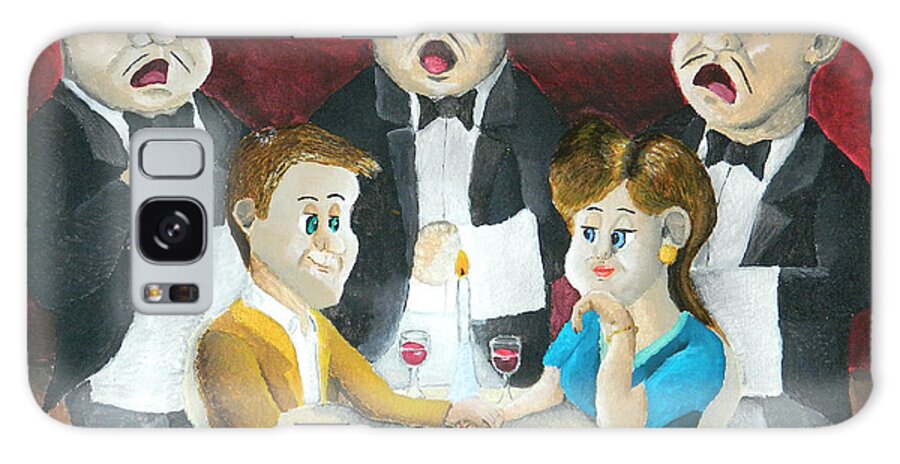The Singing Waiters Galaxy Case featuring the painting The Singing Waiters by Winton Bochanowicz