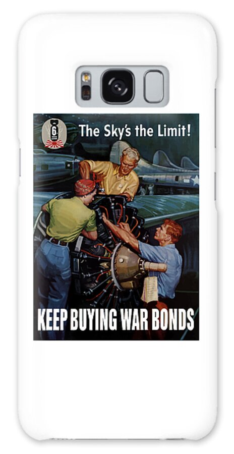 War Effort Galaxy Case featuring the painting The Sky's The Limit - WW2 by War Is Hell Store