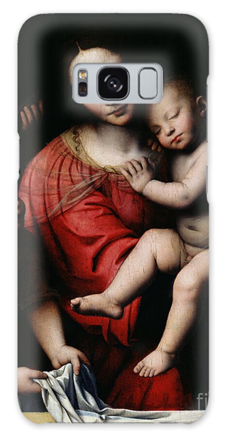 The Sleeping Christ Galaxy Case featuring the painting The Sleeping Christ by Bernardino Luini