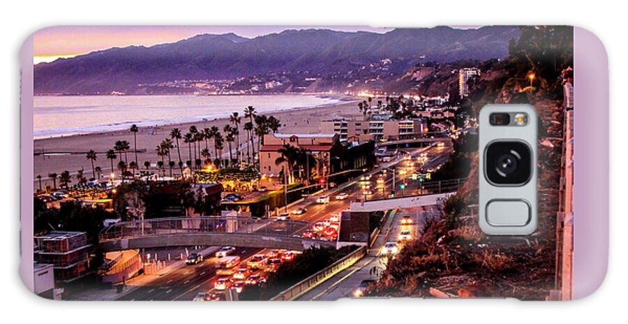 Sunset Santa Monica Bay Galaxy Case featuring the photograph The Slow Drive Home by Gene Parks