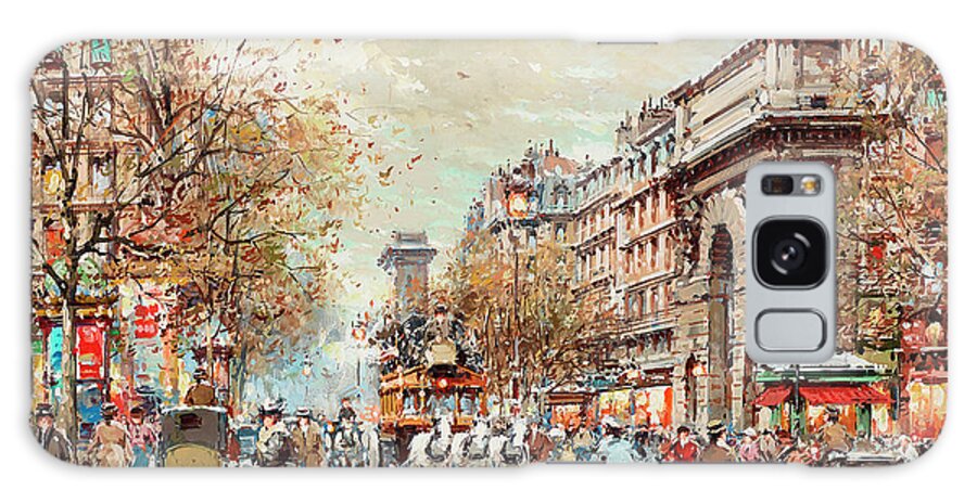 Martin Gate Galaxy Case featuring the painting The St. Martin Gate, Paris by Antoine Blanchard