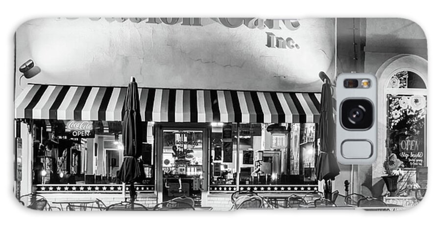 Station Cafe Galaxy Case featuring the photograph The Station Cafe - Bentonville Arkansas - Black and White Edition by Gregory Ballos