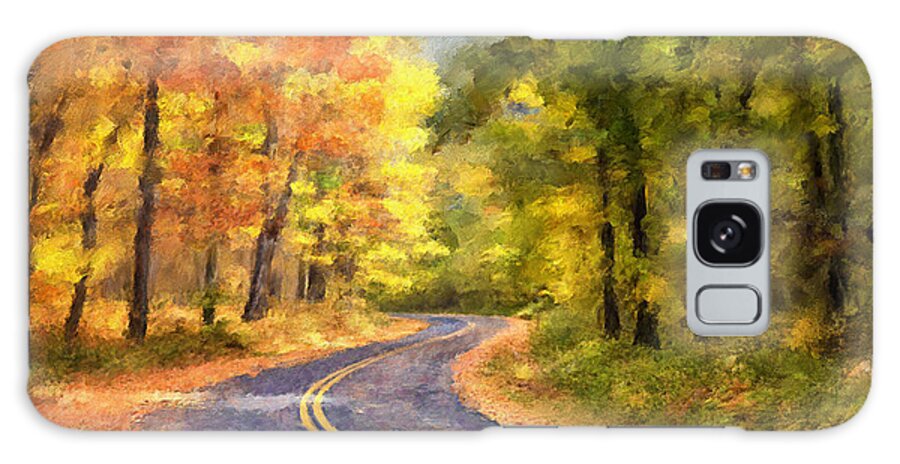 Autumn Landscape Galaxy S8 Case featuring the photograph The Sunny Side Of The Street by Lois Bryan