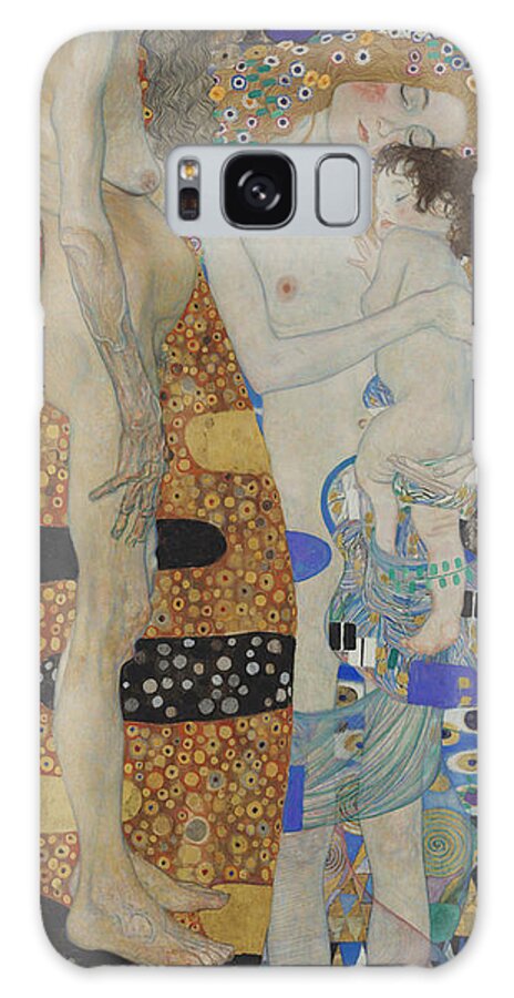 Three Ages Galaxy Case featuring the painting The Three Ages of Woman-Detail-2 by Gustav Klimt