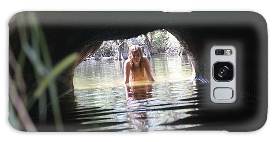 Lucky Cole Everglades Photographer Female Nude Everglades Galaxy Case featuring the photograph The Tunnel 3 by Lucky Cole