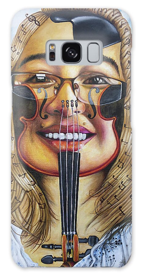 Clouds Galaxy S8 Case featuring the painting The Violinist by O Yemi Tubi