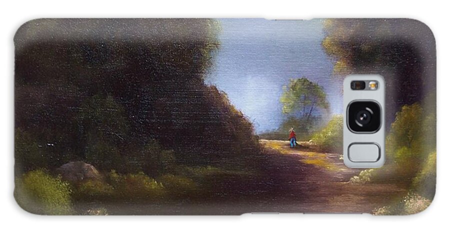 Landscape Galaxy S8 Case featuring the painting The Walk Home by Marlene Book