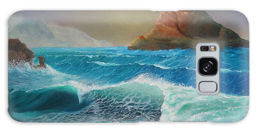 Seascapes Galaxy Case featuring the painting The Warrior.......Coastal Ireland by Bob Williams