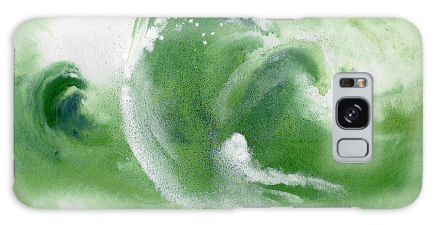 Ocean Wave Galaxy Case featuring the painting The Wave by Charlene Fuhrman-Schulz