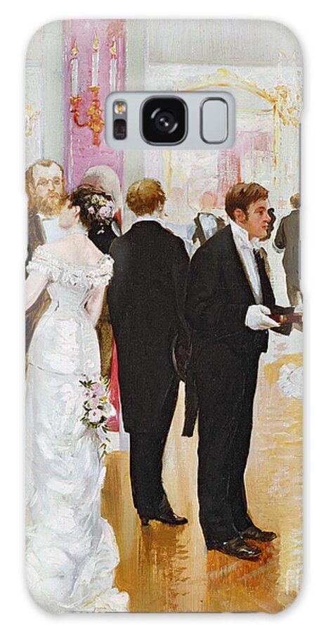 The Wedding Reception Galaxy Case featuring the painting The Wedding Reception by Jean Beraud